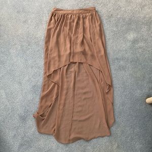 Forever21 Tan High Low Light Summer Skirt